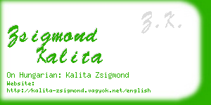 zsigmond kalita business card